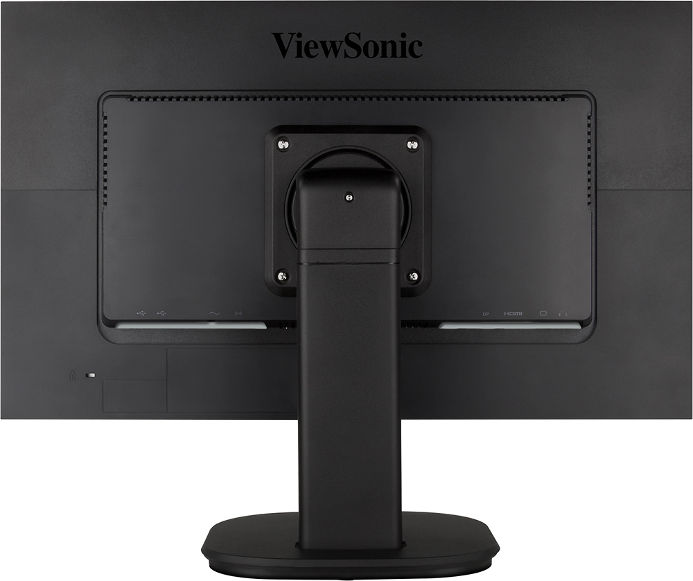 Back View: ViewSonic - 21.5" LED HD Monitor (DVI, DisplayPort, HDMI, VGA) - Black