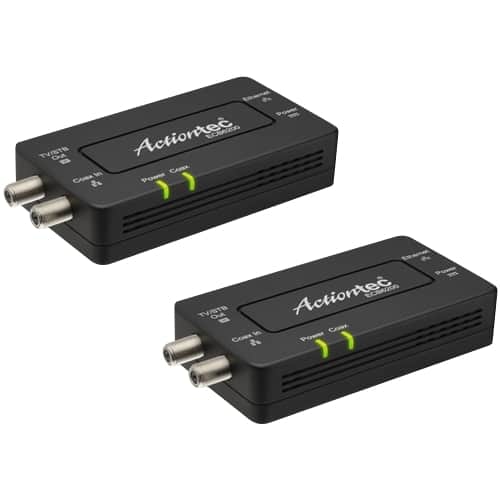 Actiontec - Bonded MoCA 2.0 Network Adapter 2-pack - Black - Angle