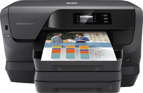 HP - OfficeJet Pro 8216 Wireless Inkjet Instant Ink Ready Printer - Front_Zoom