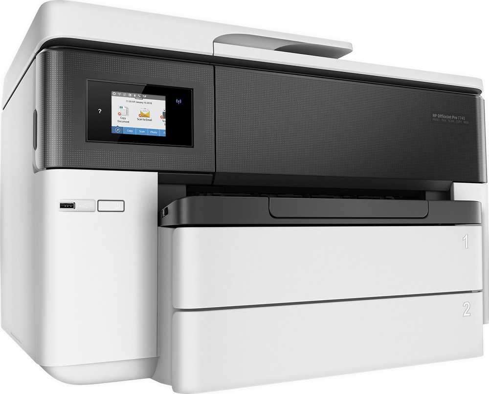 HP Officejet Pro 7740 Wireless Inkjet Multifunction Printer - Color
