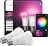 Philips - Hue Smart A19 E26 Bulb, 2pk - White and Color Ambiance