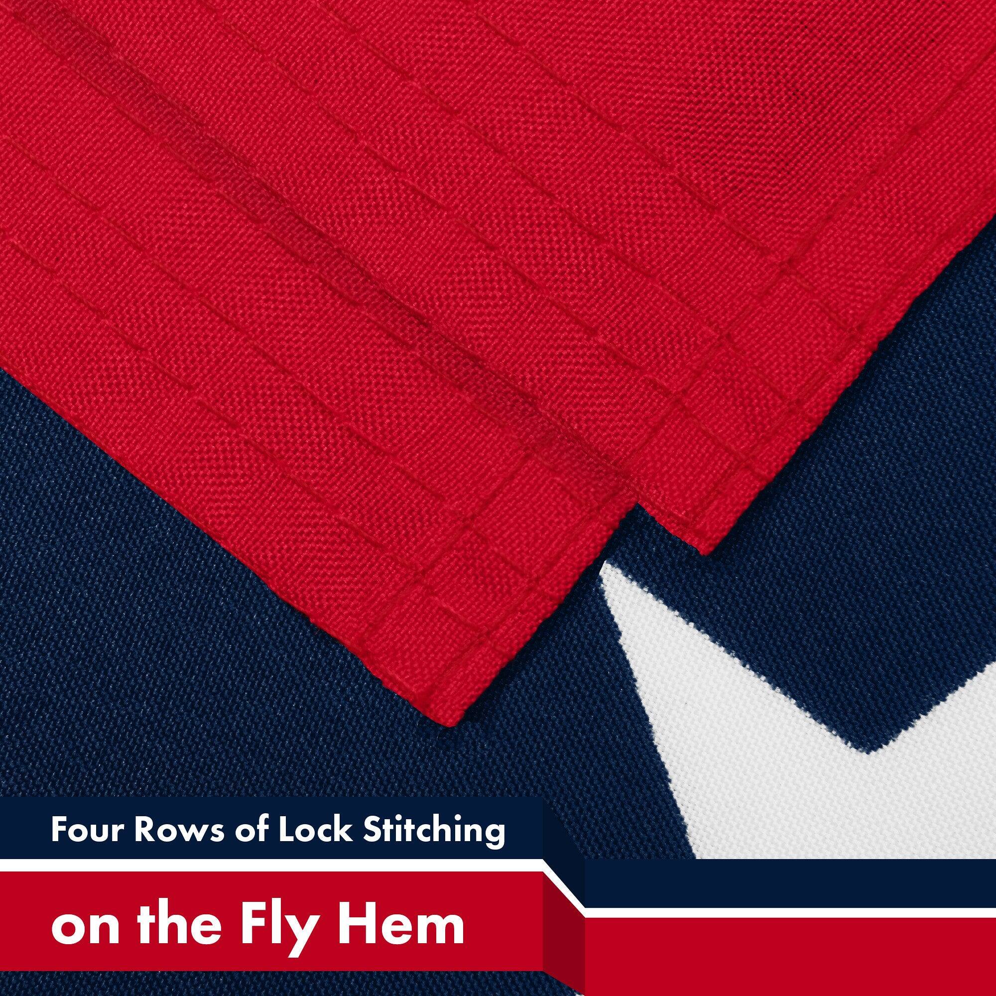 Four Rows of Lock Stitching on the Fly Hem