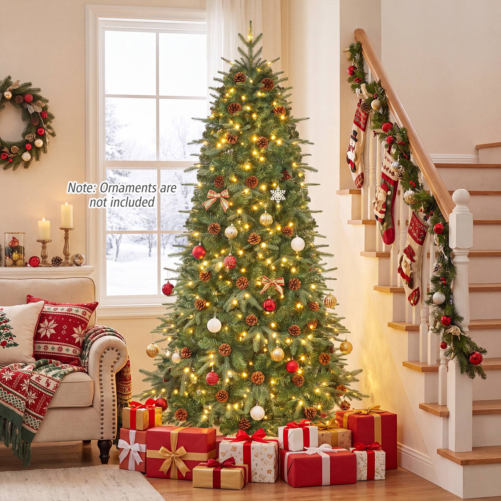 Note: Ornaments are not included