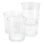 Front. Gibson - Gibson Home Moonstone 4 Piece 13.5 Ounce Double Old-Fashioned Glass Set - Clear.