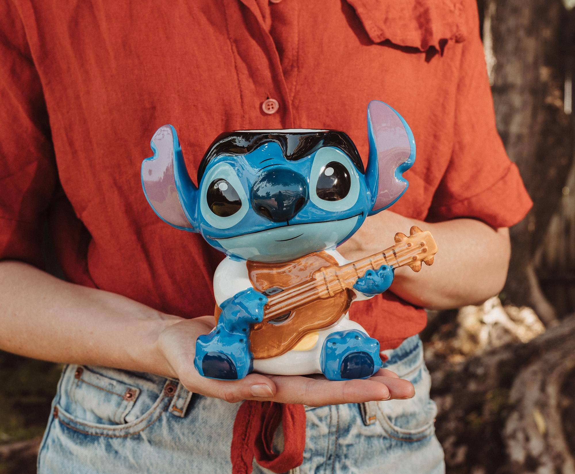 Alt View 3. Silver Buffalo - Disney Lilo & Stitch Elvis 20-Ounce Sculpted Ceramic Mug - Multi-Colored.