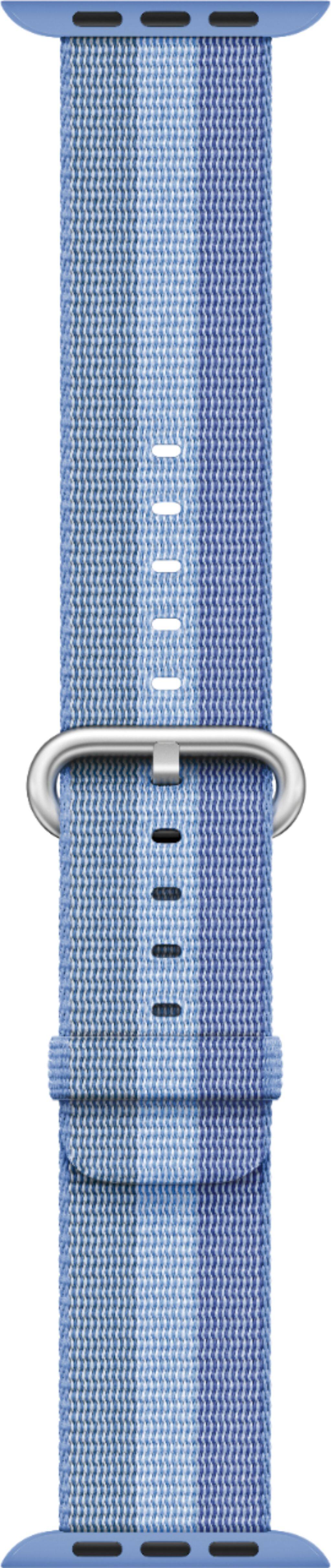 Angle. Apple - Woven Nylon for Apple Watch 38mm - Tahoe Blue.