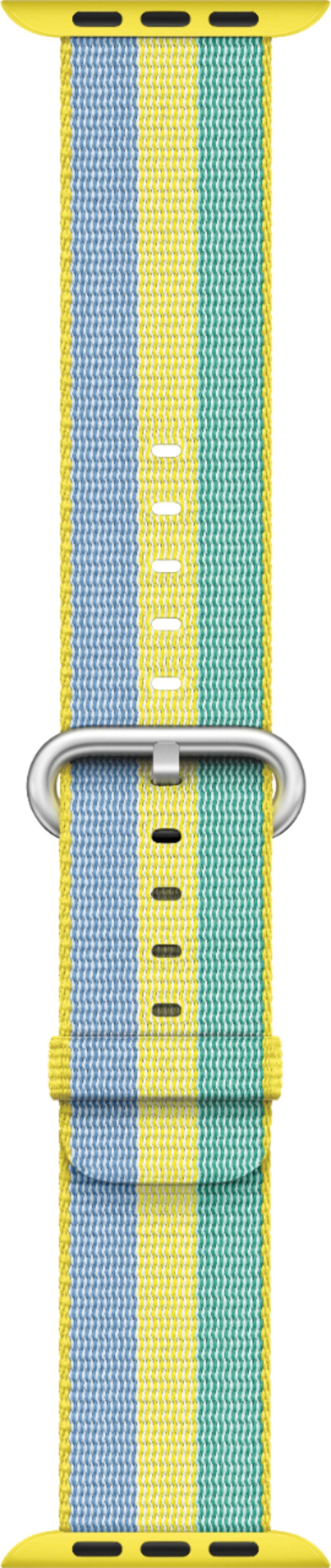 Angle. Apple - Woven Nylon for Apple Watch 38mm - Pollen.