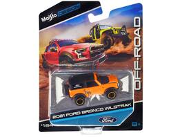 Maisto - 2021 Ford Bronco Wildtrak Top "Off-Road" "Maisto Design" Series 1/64 - Orange Metallic With Black