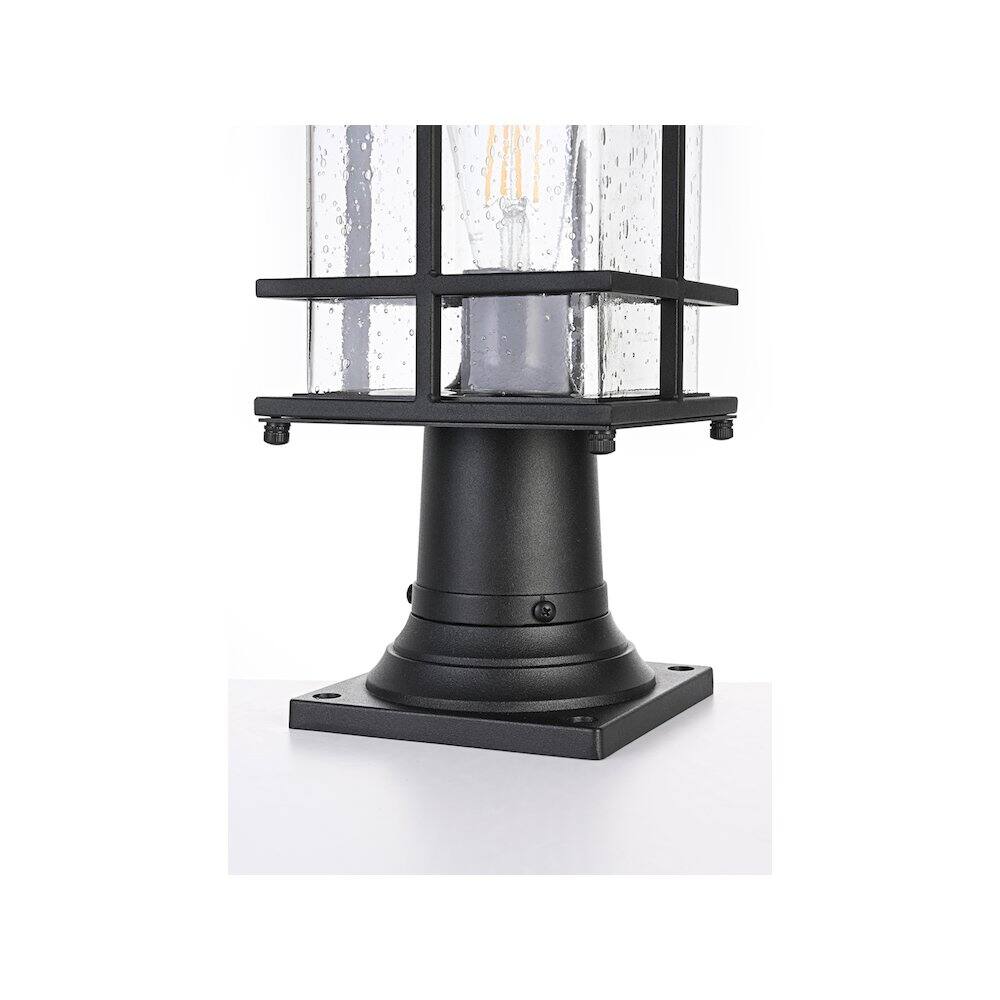 Alt View 1. Elegant Lighting - Miller 7 inch Outdoor Pendant in Black - Black.