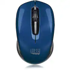 Front. Adesso - Adesso iMouse S50L 2.4GHz Wireless Mini Mouse - Optical - Wireless - 30 ft - Radio Frequency - 2.40 GHz - Blue - USB - Blue.