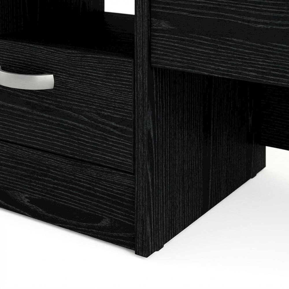 Alt View 2. FurniFact - 5-Drawer Computer Desk with Storage for Home Office or Workspace - Black.