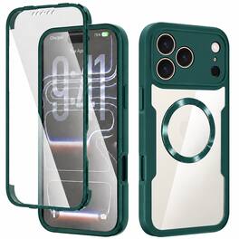 Dteck - Case For iPhone 18 Pro Max Built in Screen Protector, Compatible with Magsafe Accessory, Shockproof Clear Full Body Cove - Darkgreen