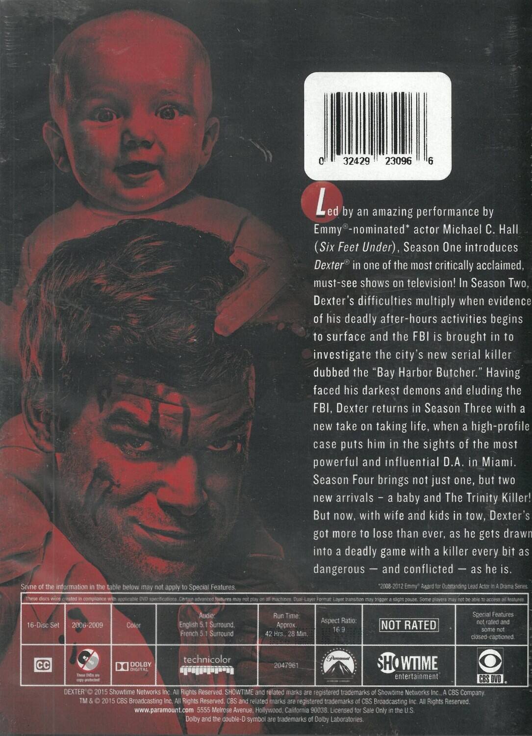 Alt View 1. Dexter: Seasons 1 - 4   - DVD.
