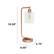 Left. Lalia Home - Modern Iron 450lm Desk Lamp with Glass Shade - Rose Gold.
