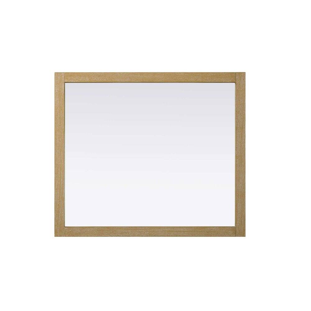 Alt View 1. Elegant Kitchen and Bath - Noah Wooden Rectangle Mirror 42 x 36 in Linen Oak - Linen Oak.