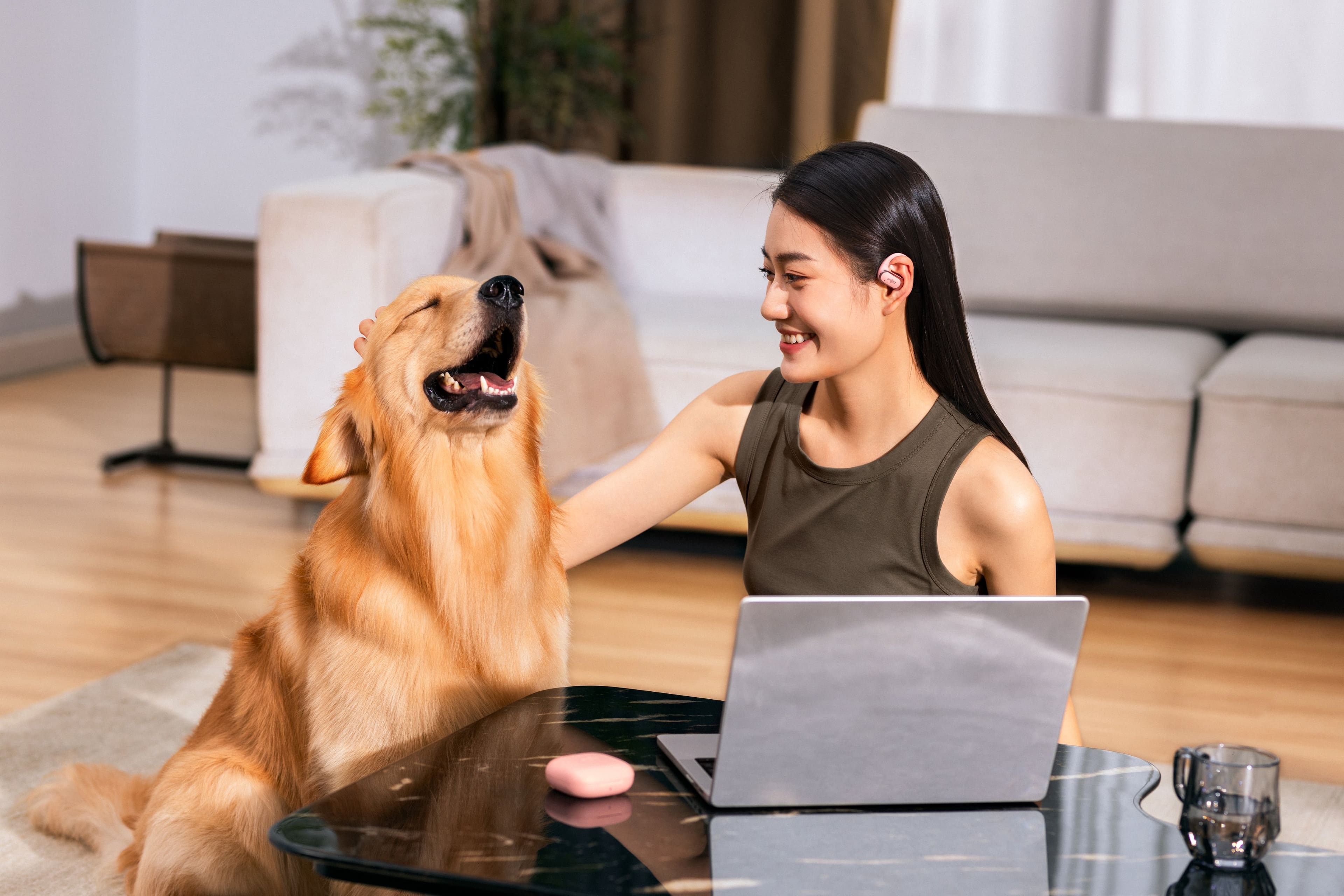 Alt View 15. Shokz - OpenFit Air Open-Ear True Wireless Earbuds - Pink.