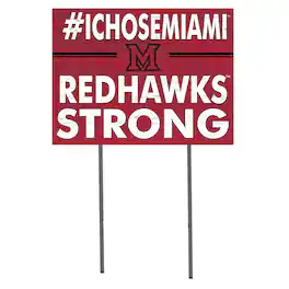 Jardine - Miami University RedHawks 18'' x 24'' I Chose Lawn Sign - Red