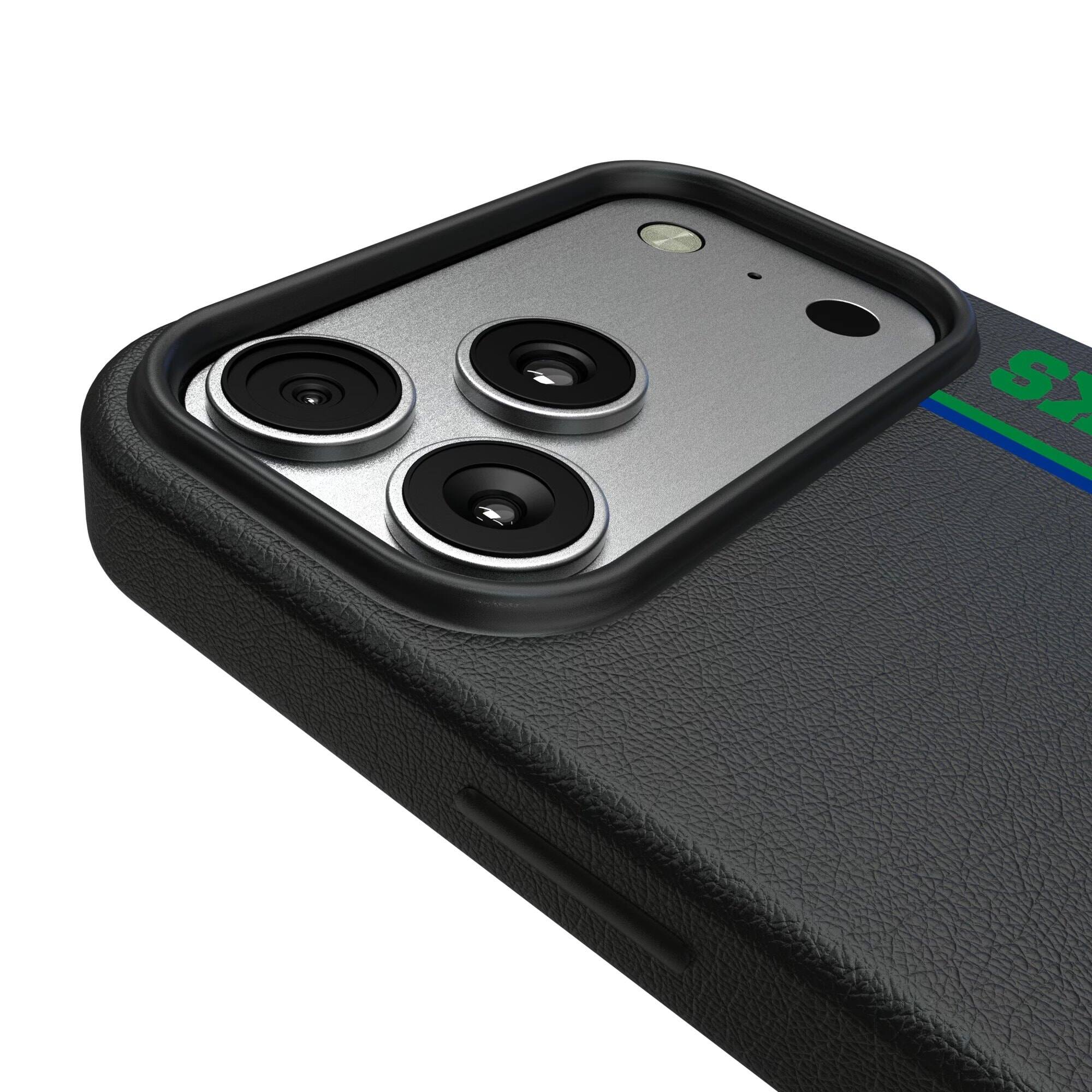 Alt View 2. Keyscaper - Seattle Seahawks Throwback Logo iPhone Magnetic Bump Case - 16 - Black.