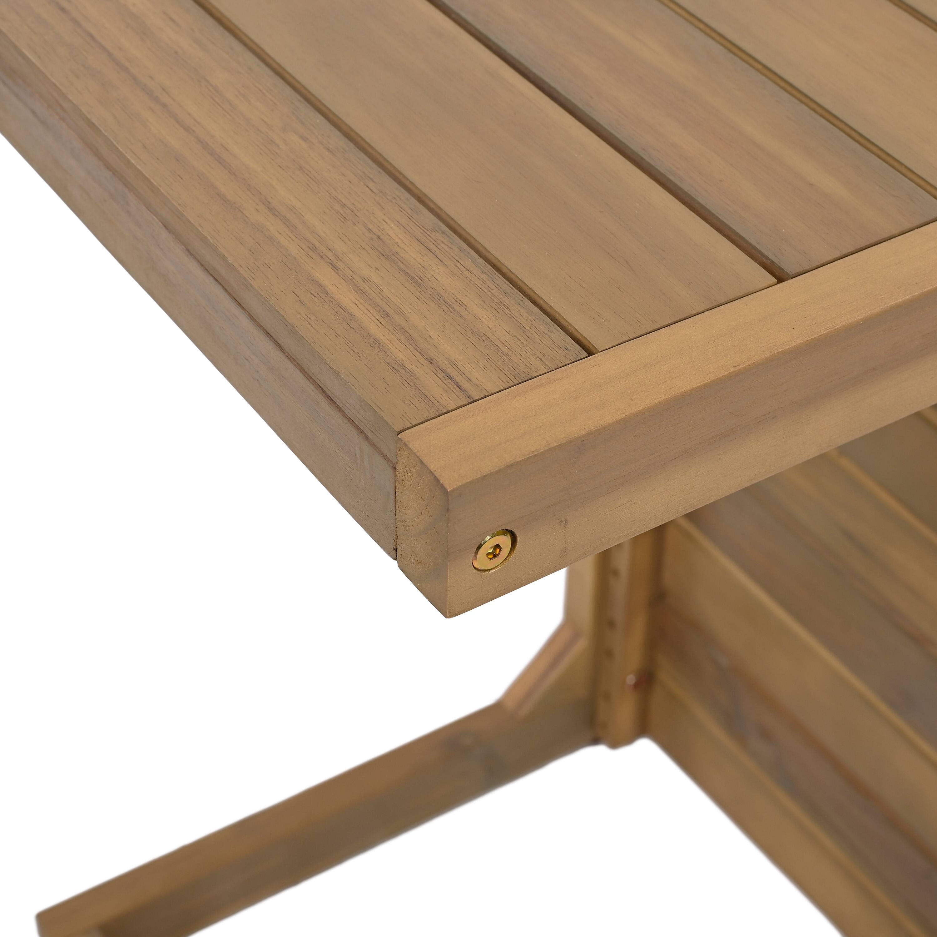 Alt View 6. Mondawe - C-shape Acacia Wood End table - Brown.