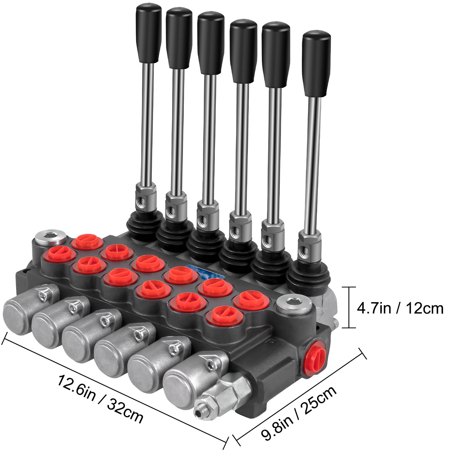 4.7in / 12cm  
12.6in / 32cm  
9.8in / 25cm