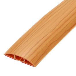 Unique Bargains - 10ft Floor Cord Cover, Self Adhesive Cord Hider 0.47" W x 0.3" H for Cable Management Cable Protector - Light Brown Wood