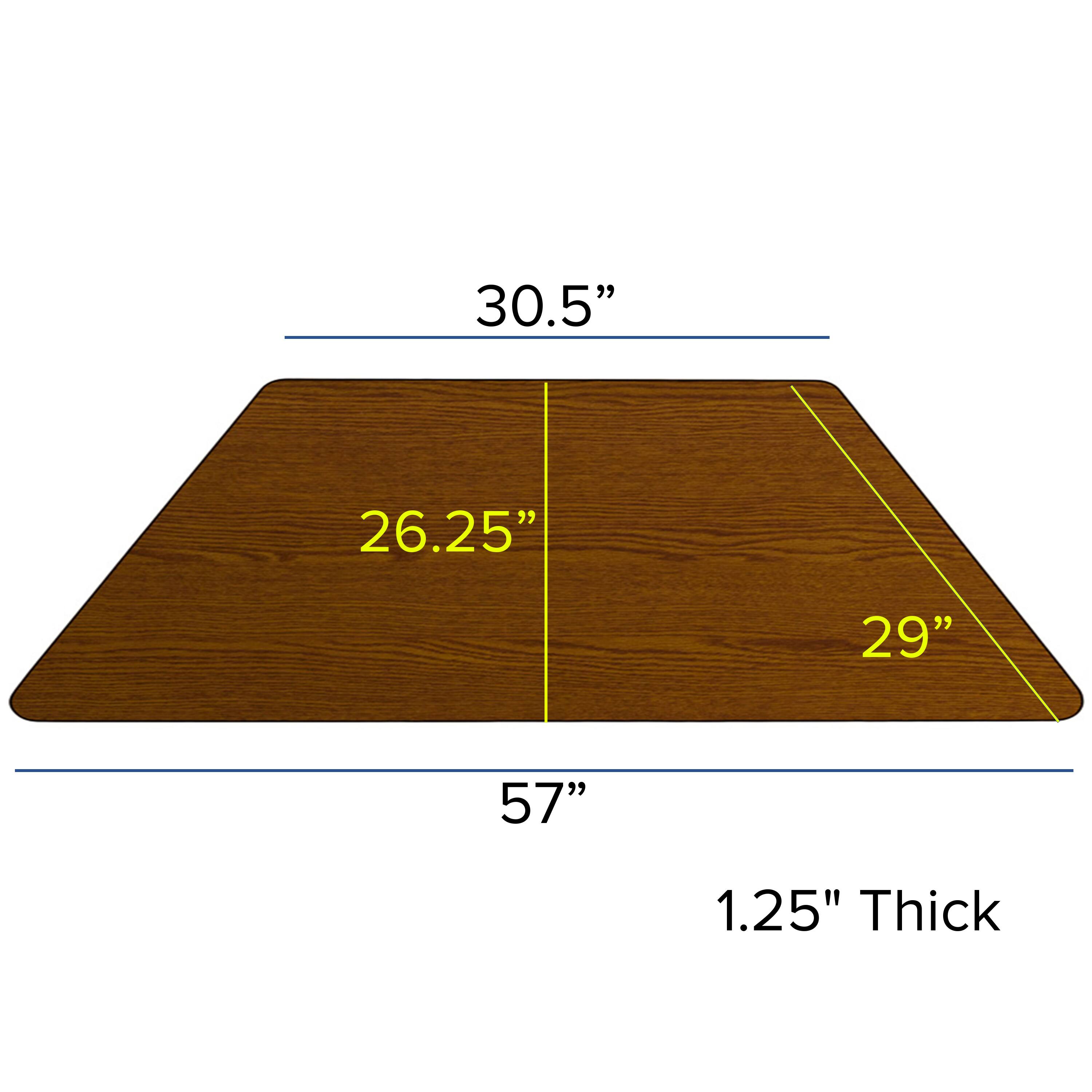 30.5" x 26.25" x 29" x 57" x 1.25" Thick