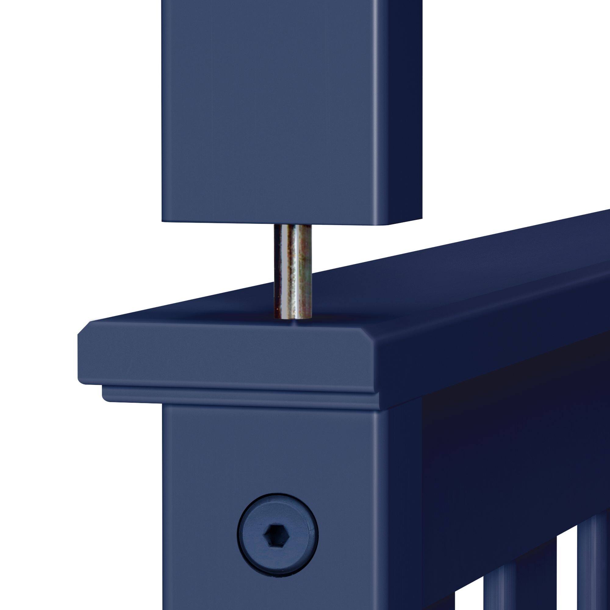 Alt View 4. Plank+Beam - Classic Twin over Full Bunk Bed Bed + Underbed Storage, Blue - Blue.