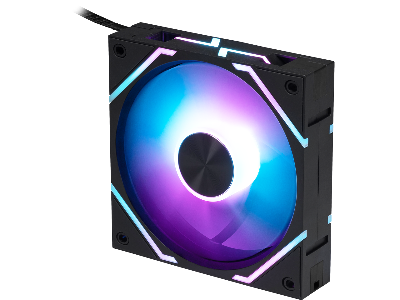 Alt View 4. MSI - MSI MPG EZ120 ARGB Fan - 120mm, Magnetic Block, Daisy-Chain, Fluid Bearing, 3-Pack - ARGB.