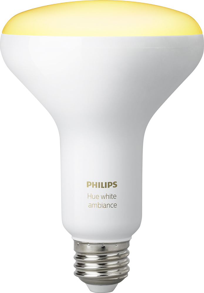 Works with Alexa  Apple  and Google Assistant CQMTO 466508 Philips Hue 2-Pack White Ambiance BR30 60W Equivalent Dimmable LED Smart Flood Light 