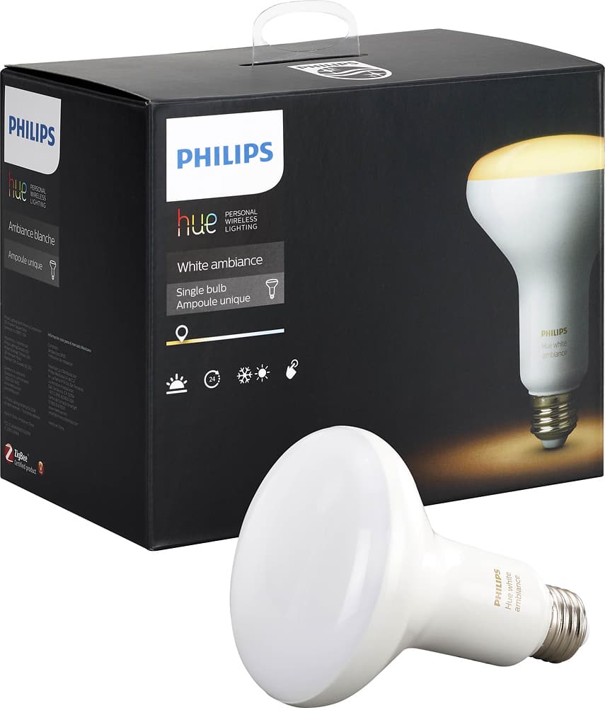 Philips - Hue White Ambiance BR30 (2-Pack) - Adjustable White - AlternateView12 Zoom