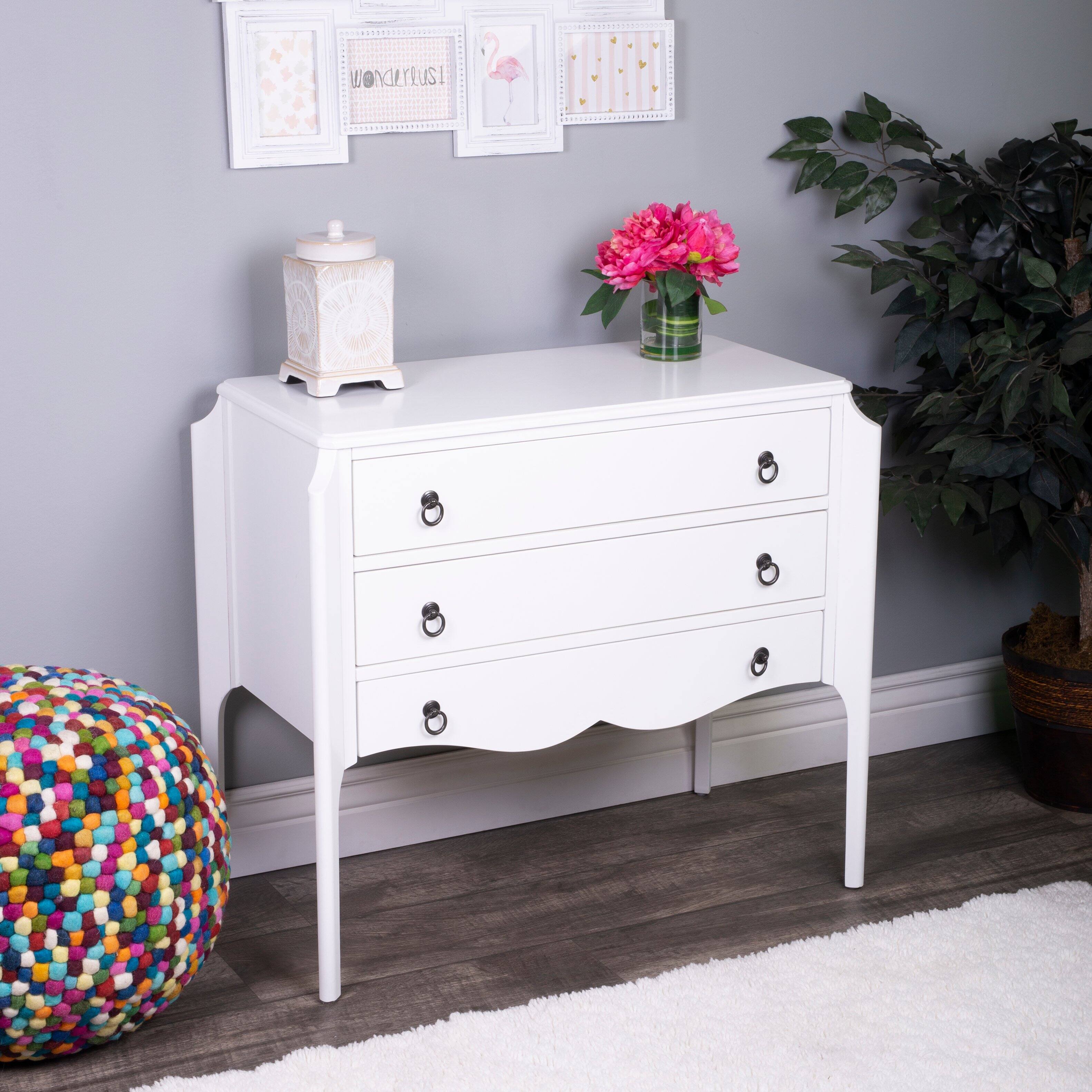 Alt View 6. Butler Specialty - Wilshire 34 in. W Rectangular Wood 3 Drawer Accent Chest - White.