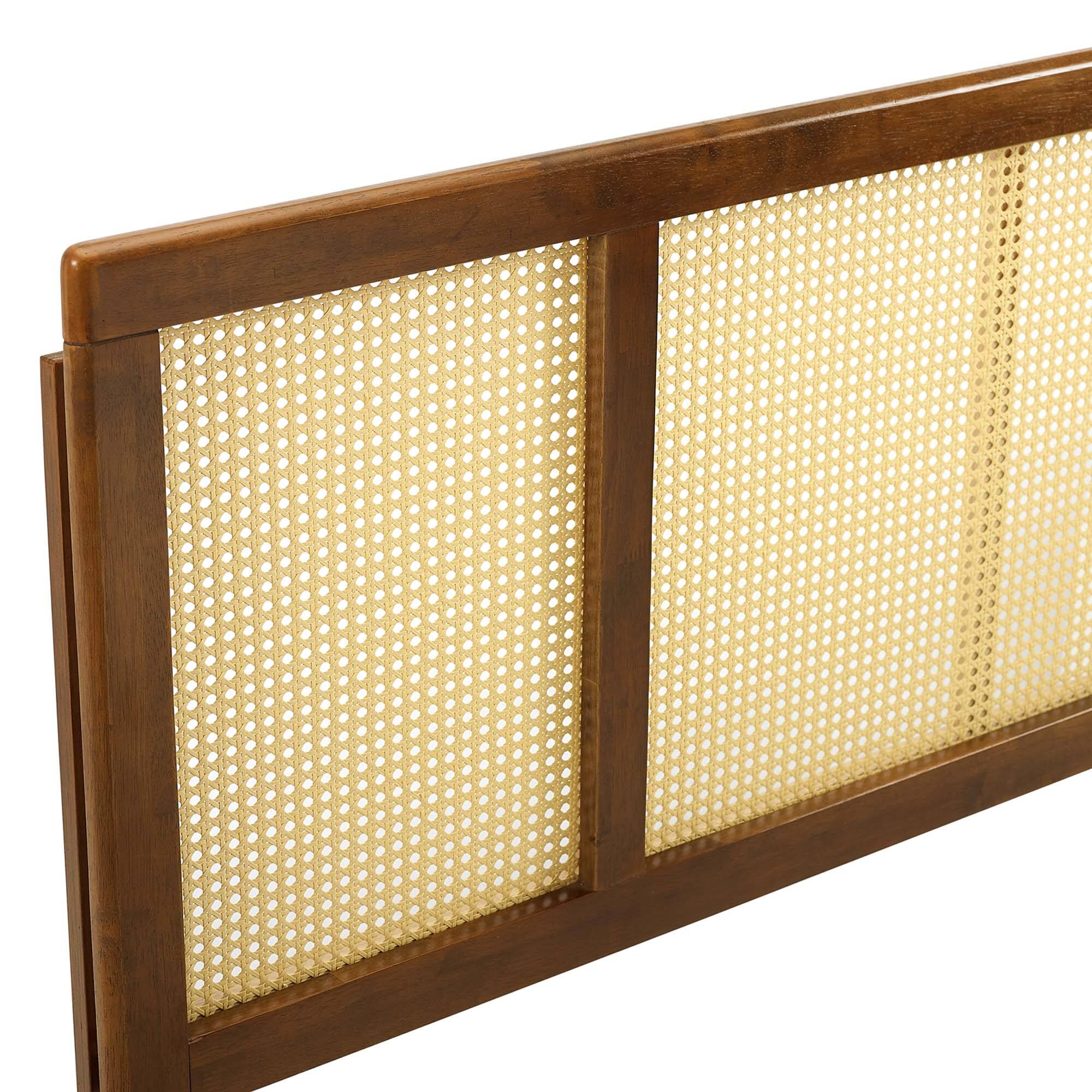 Back. Modway - Delmare Cane Full Headboard by Modway - Walnut.