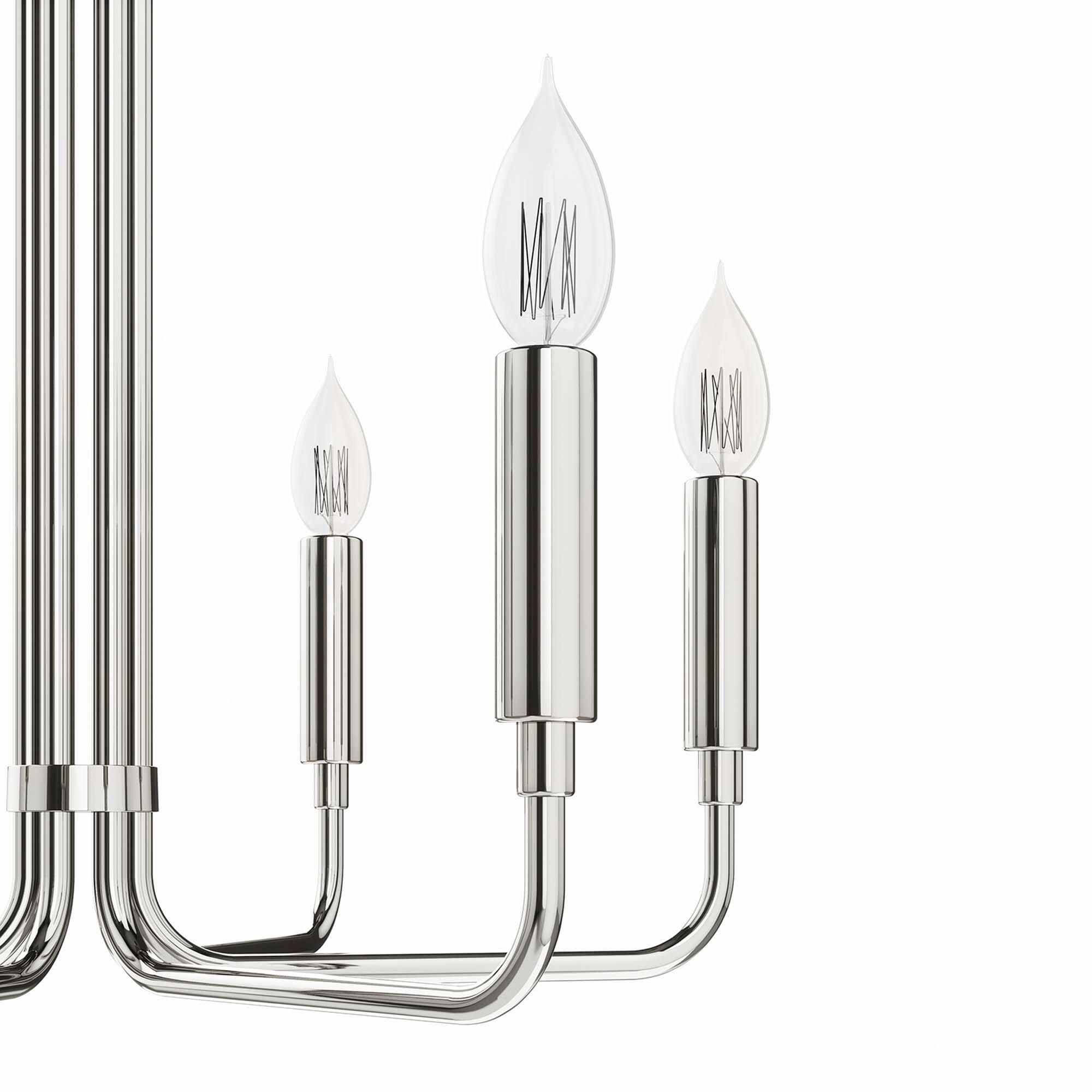 Alt View 5. Modway - Rekindle 6-Light Chandelier by Modway - Polished Nickel.