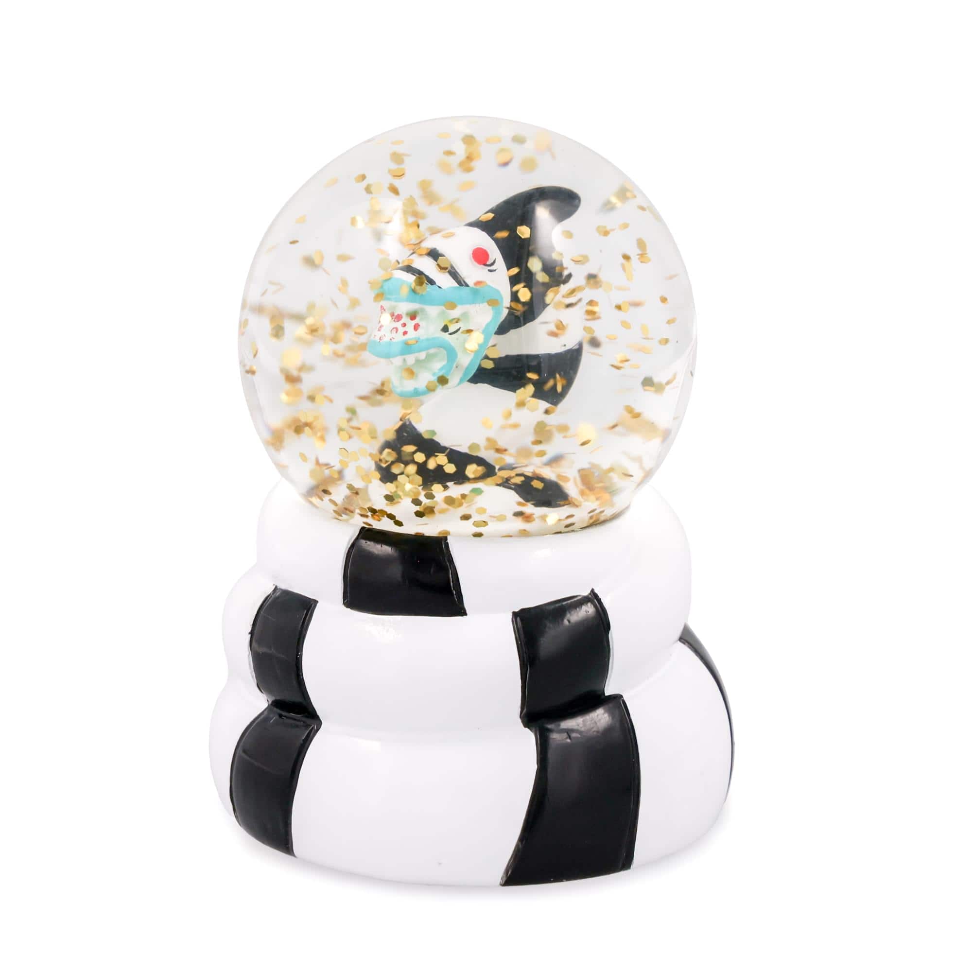 Silver Buffalo - Beetlejuice Sandworm Mini Light-Up Snow Globe | 3 Inches Tall - Black