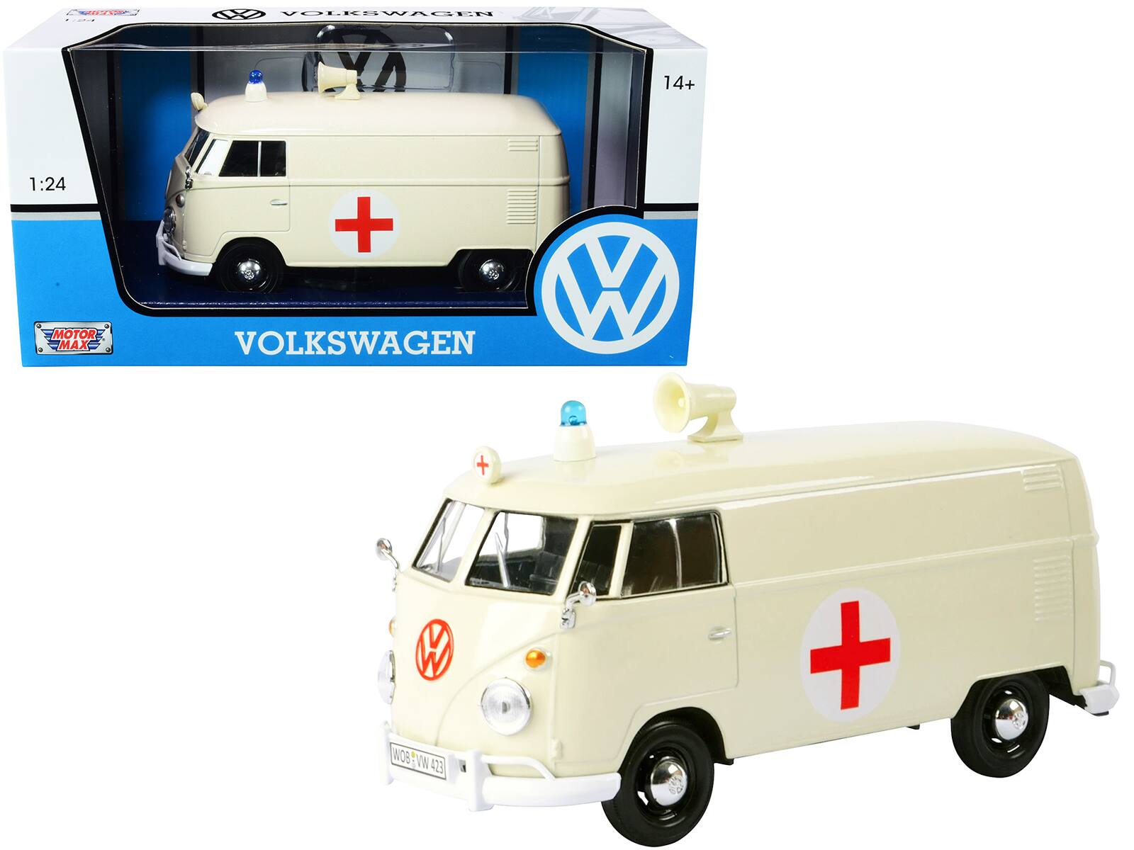 Volkswagen Type 2 (T1) Ambulance Cream 1/24 Diecast Model Car by Motormax price history on PriceWatchPro