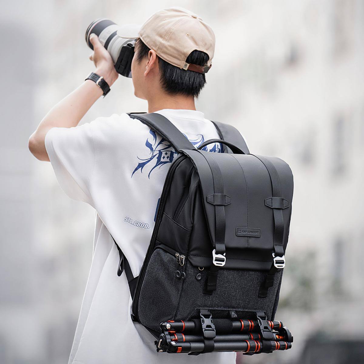 Alt View 1. K&F Concept - K&F Concept Beta 20L Multifunctional Waterproof DSLR Camera Travel Backpack for Outdoor Photography, Large, Black.