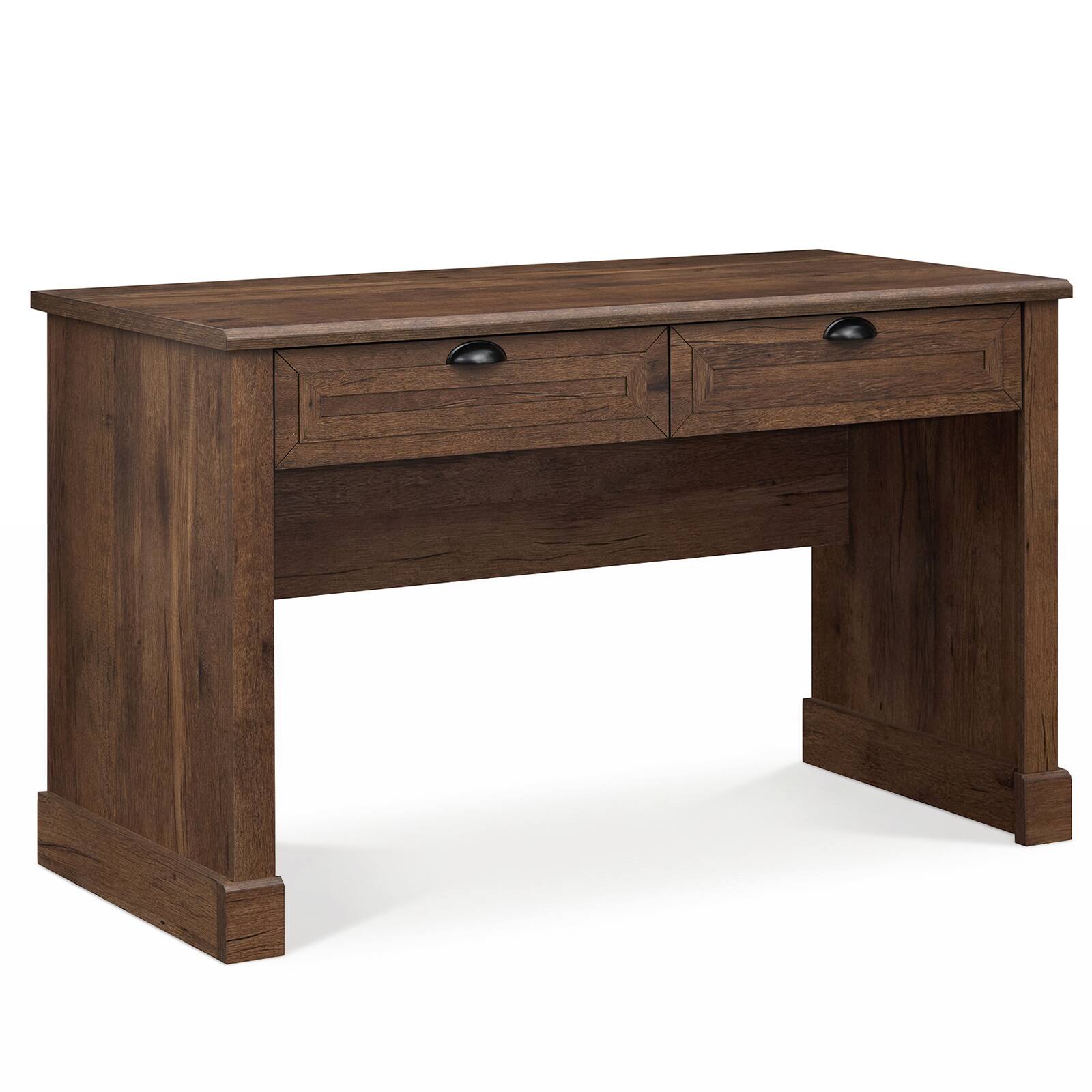 Alt View 9. Costway - Costway 48" Computer Desk with 2 Drawers, Home Office Desk, Wooden Workstation - Brown.
