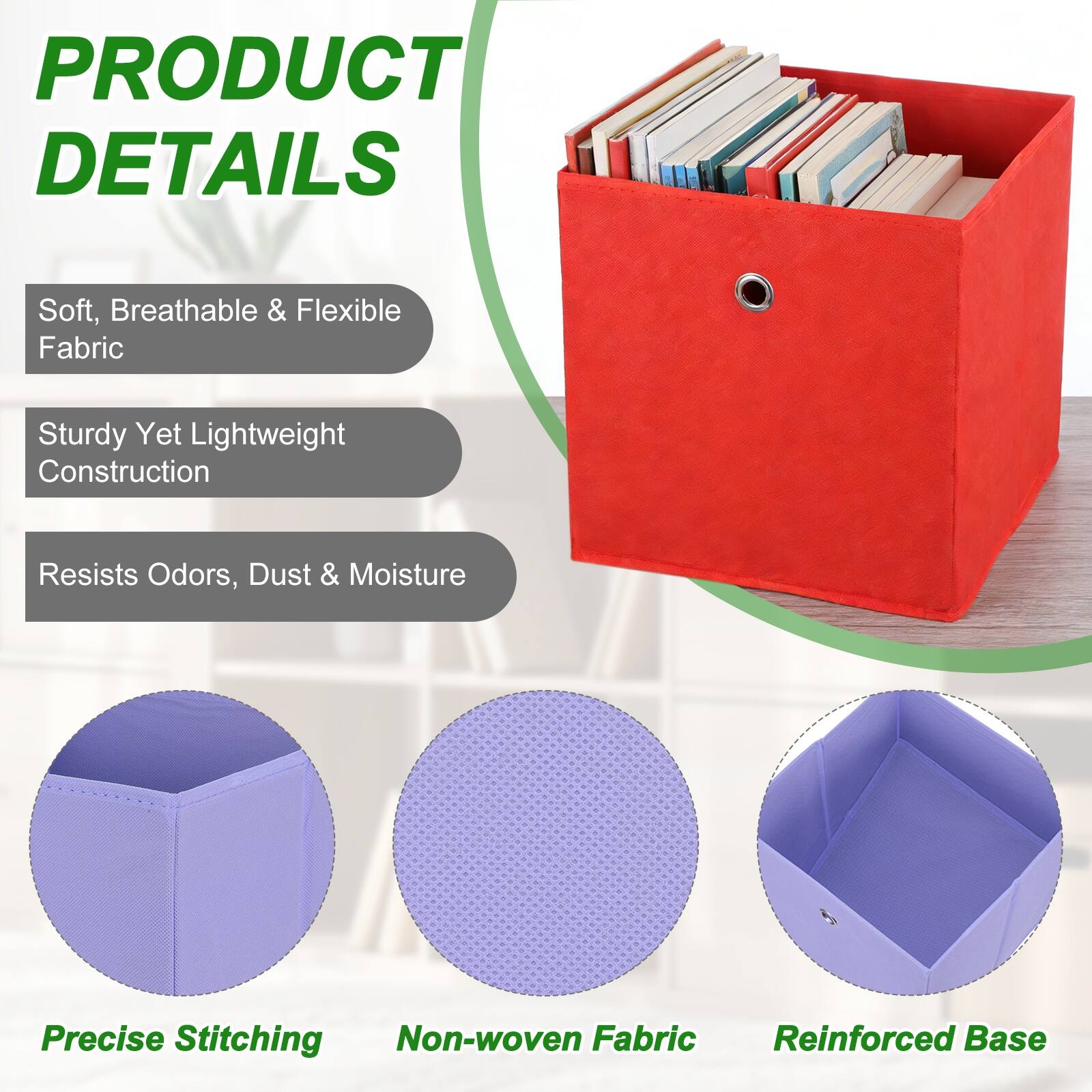 PRODUCT DETAILS

- Soft, Breathable & Flexible Fabric
- Sturdy Yet Lightweight Construction
- Resists Odors, Dust & Moisture
- Precise Stitching
- Non-woven Fabric
- Reinforced Base