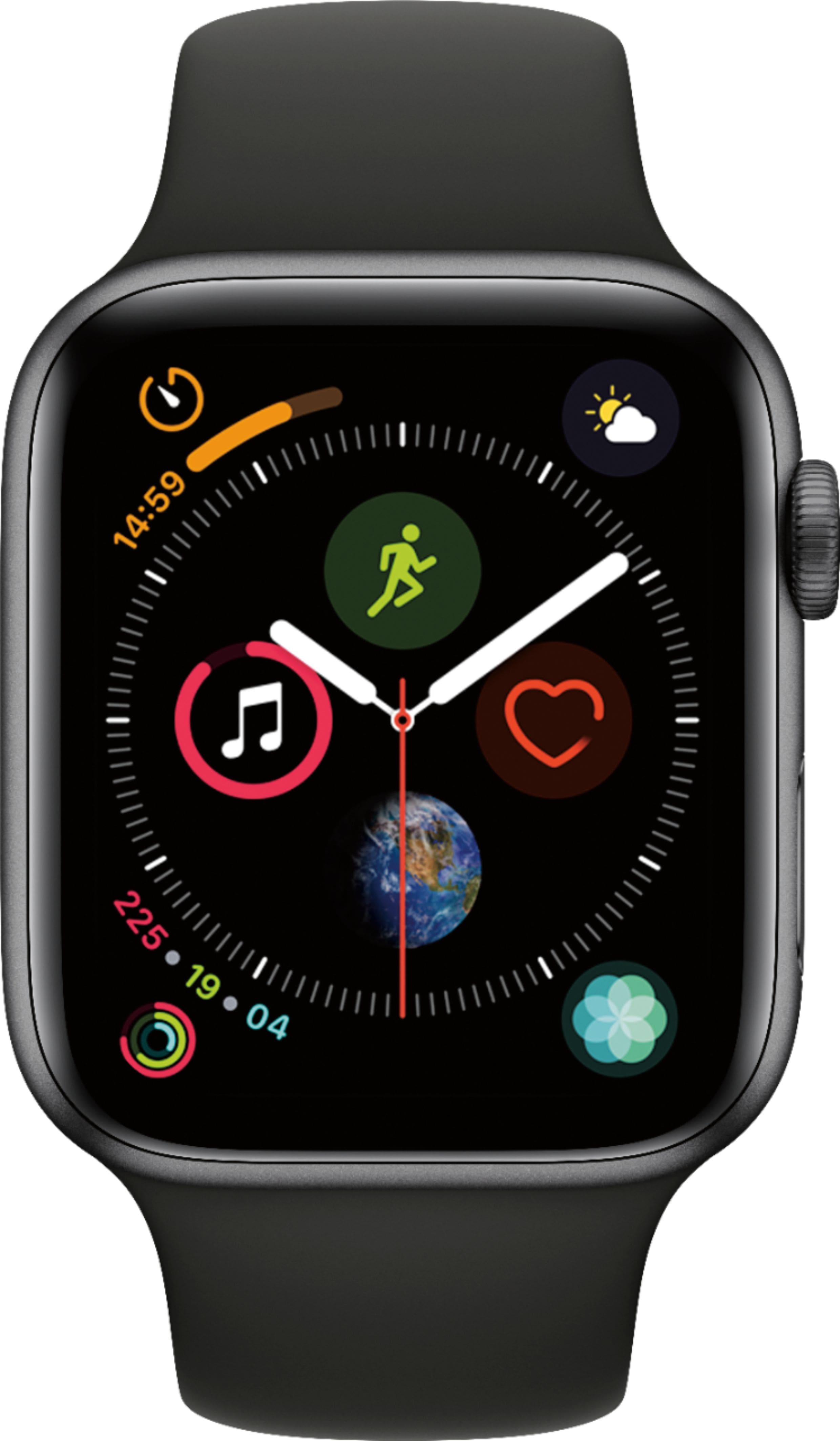 Apple Watch Series 4 (GPS) 44mm Space Gray Aluminum Case with Black Sport  Band Space Gray MU6D2LL/A - Best Buy