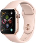 Left Zoom. Apple Watch Series 4 (GPS) 40mm Gold Aluminum Case with Pink Sand Sport Band - Gold Aluminum.