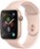 Left Zoom. Apple Watch Series 4 (GPS) 44mm Gold Aluminum Case with Pink Sand Sport Band - Gold Aluminum.