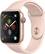 Left. Apple - Apple Watch Series 4 (GPS) 44mm Gold Aluminum Case with Pink Sand Sport Band.