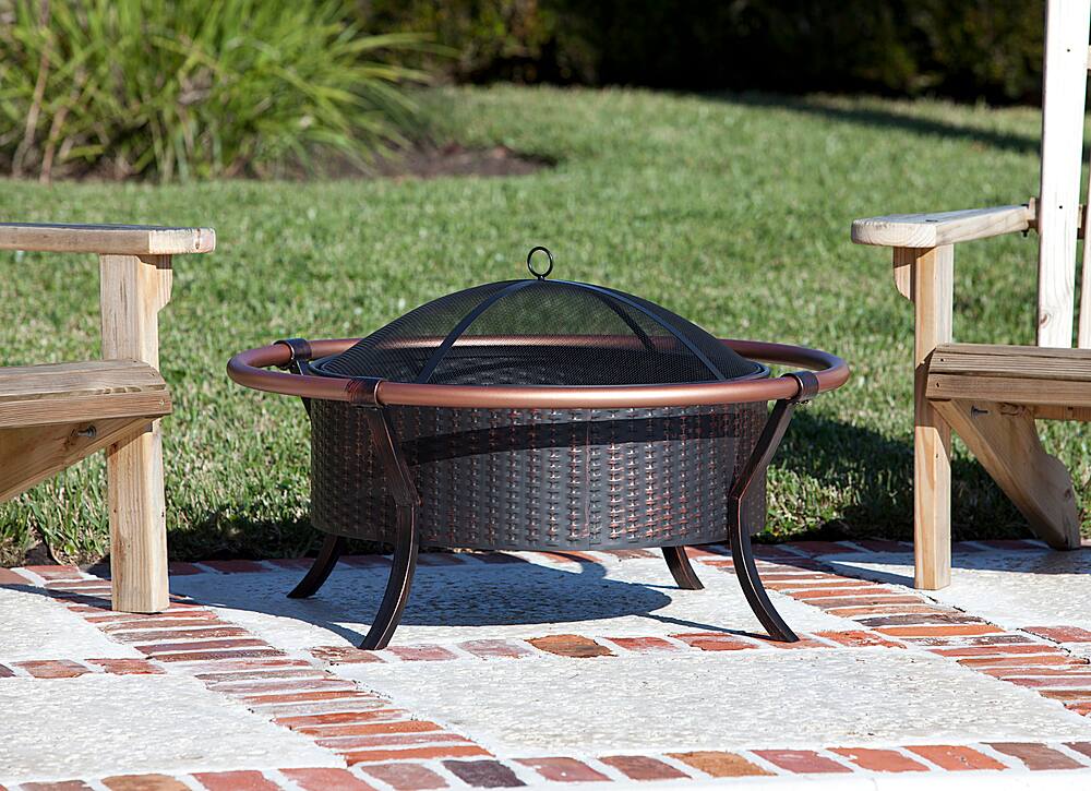 Alt View 16. Fire Sense - Copper Rail Fire Pit - Copper.
