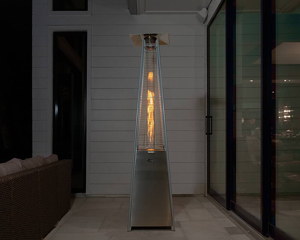 Alt View 17. Fire Sense - Pyramid Flame Heater - Stainless Steel.
