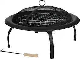 Fire Sense - 29" Folding Fire Pit - Black