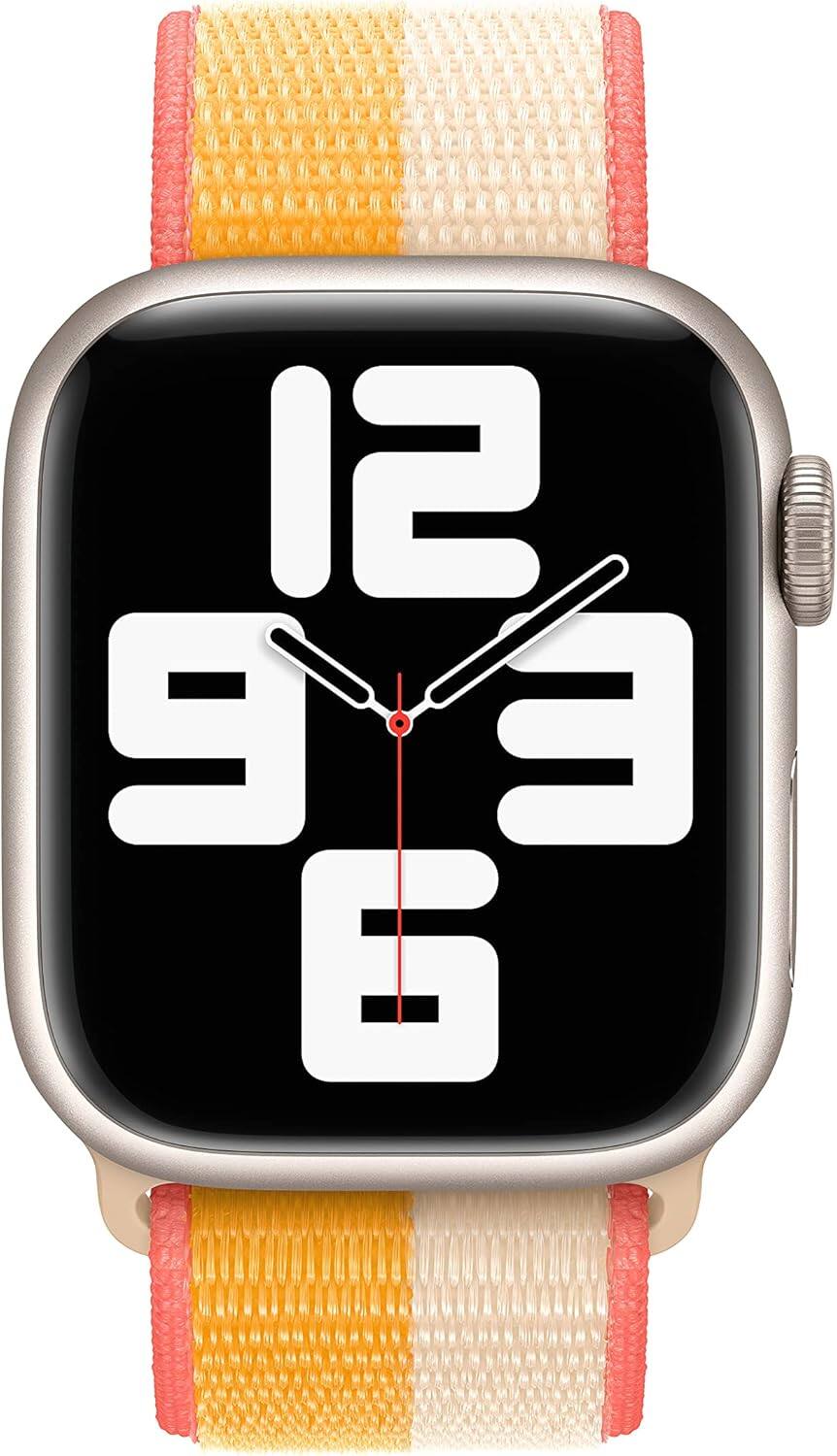 Alt View 2. Apple - Apple Watch Band - Sport Loop (41mm) - Maize/White - Regular - Yellow.