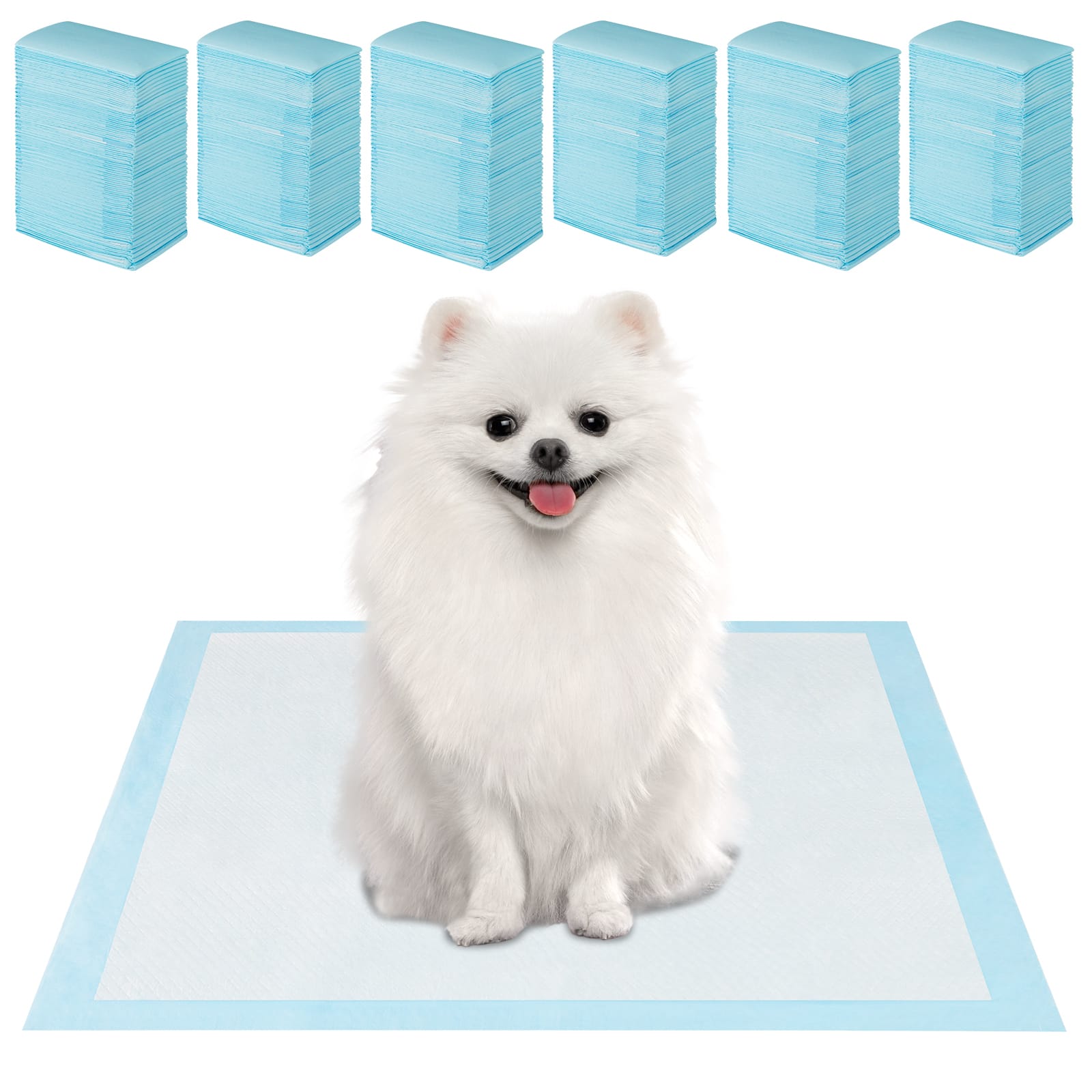 Gymax - 18''x 13''(300 Counts) Dog Potty Training Pads Puppy Pee Pads w/ Quick-Drying - Blue