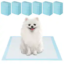 Gymax - 18''x 13''(300 Counts) Dog Potty Training Pads Puppy Pee Pads w/ Quick-Drying - Blue