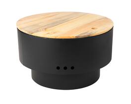 Fire Sense - Fire Pit Revolver Wood Burning Lightweight Portable Outdoor Firepit Backyard Fireplace for Camping Bonfire - Black