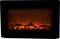 Fire Sense - Wall-Mounted Electric Fireplace - Black-Front_Standard